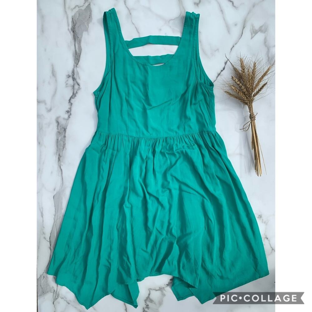 Altar’d State teal green cutout ladder back tank dress NWT SMALL